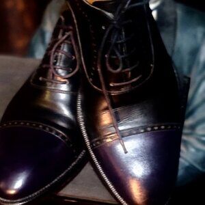 Magnanni Black and Purple Oxfords